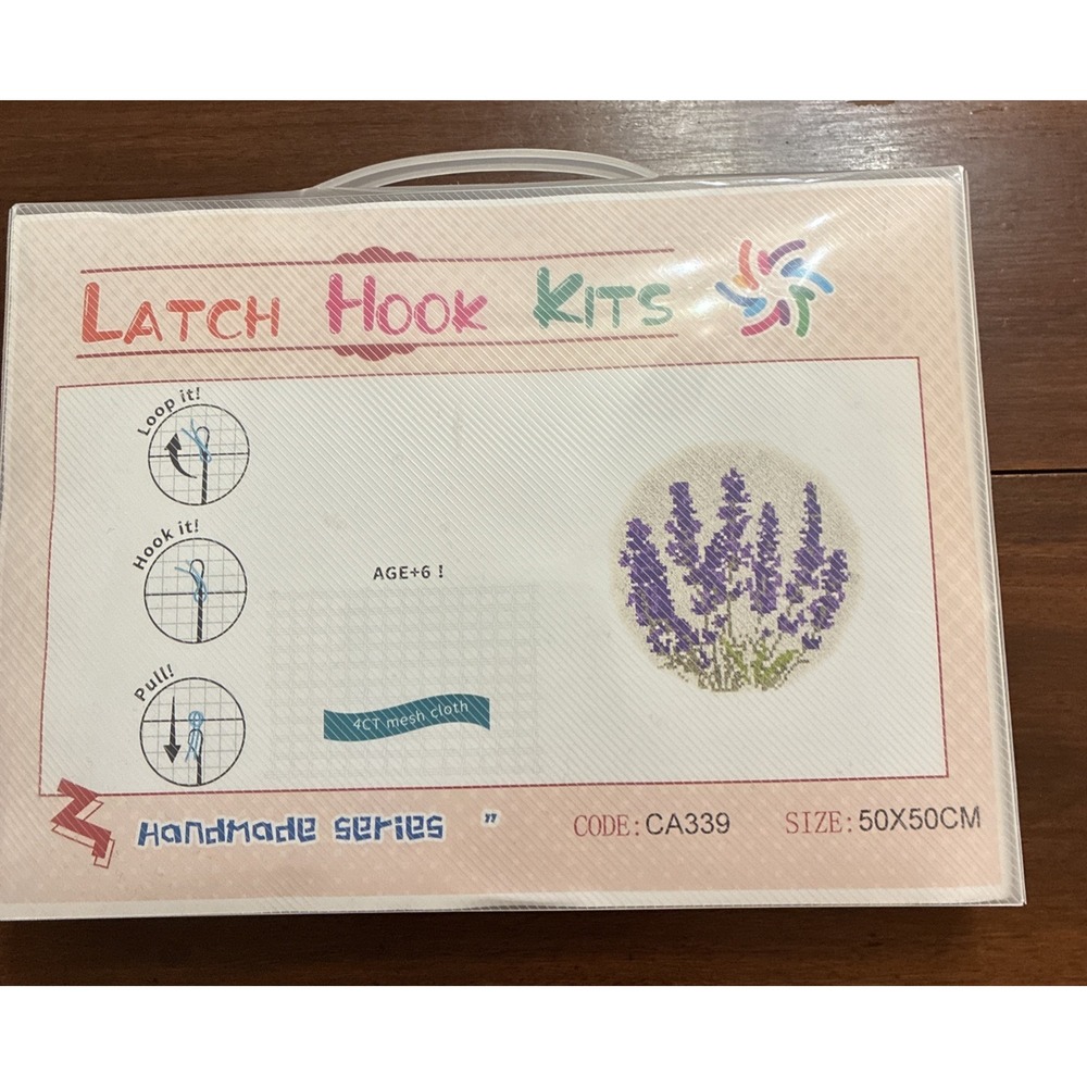 Latch Hook Kits Handmade Series Lavender Plant 50x50cm Round New Missing Hook